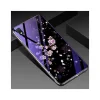 Husa Samsung Galaxy A30 Lemontti Electroplated Edge Blue Light Glass Peach Blossoms