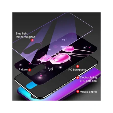 Husa Samsung Galaxy A30 Lemontti Electroplated Edge Blue Light Glass Star Elk