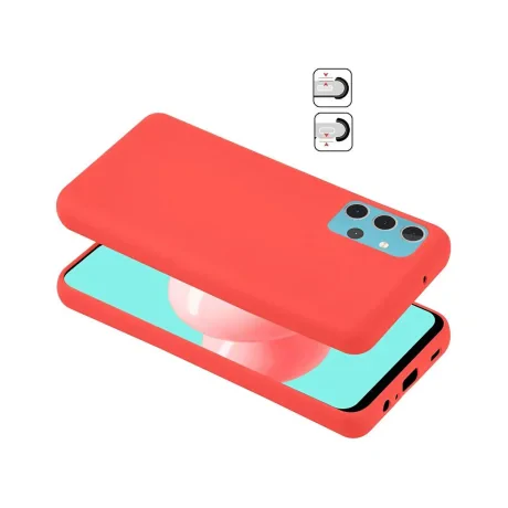 Husa Samsung Galaxy A32 5G Lemontti Silicon Silky Rosu