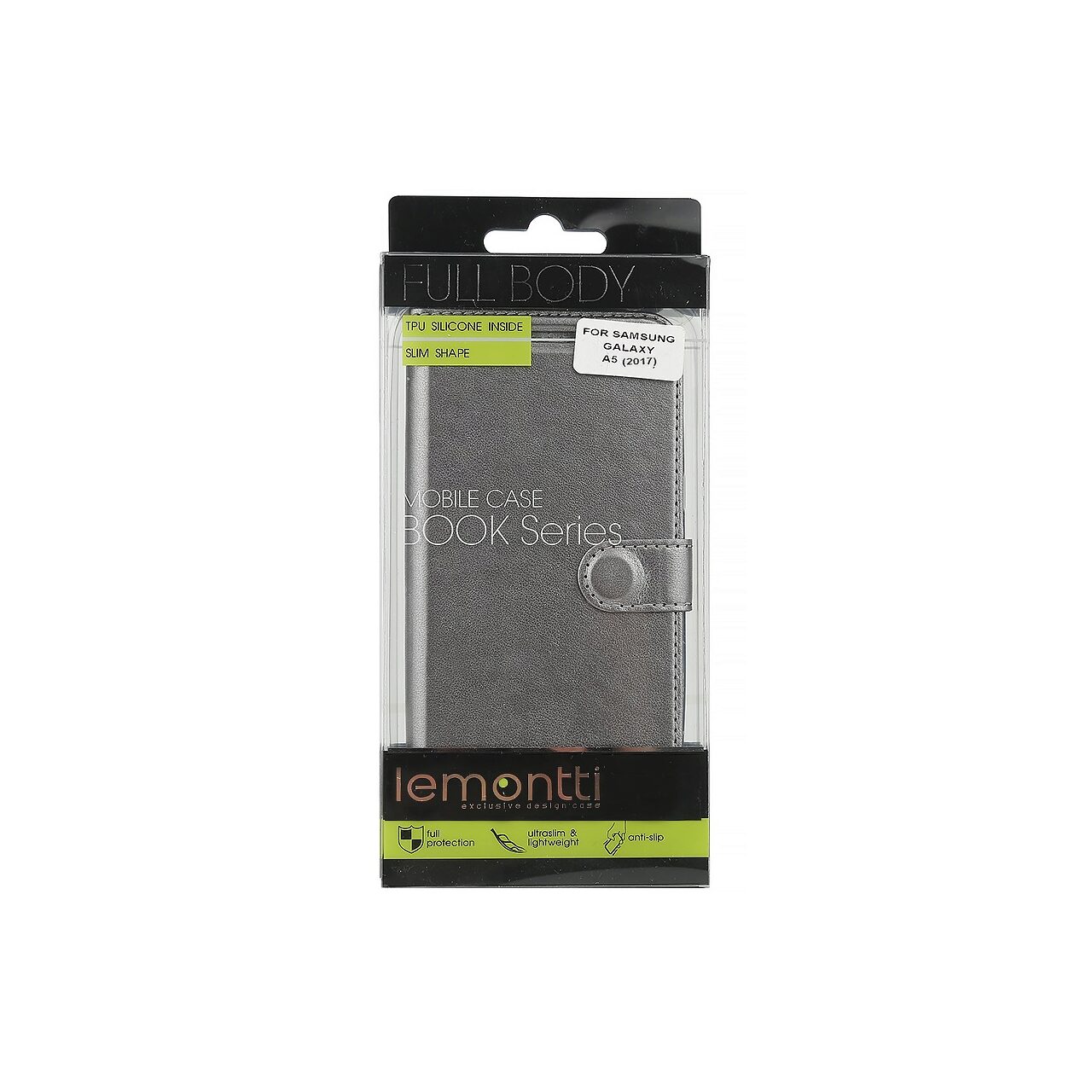 Husa Samsung Galaxy A5 (2017) Lemontti Book Metalic Alb thumb
