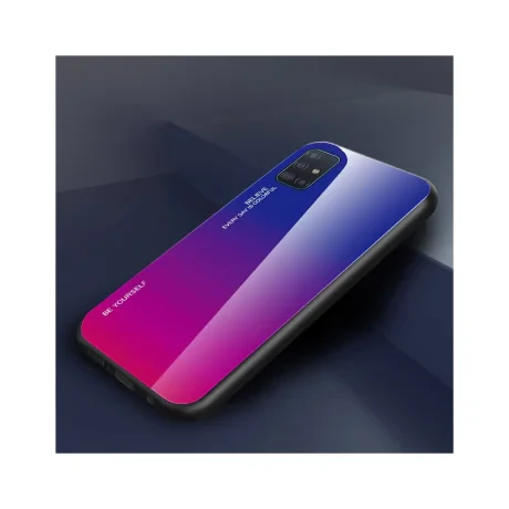Husa Samsung Galaxy A51 4G Lemontti Gradient Glass Roz-Mov