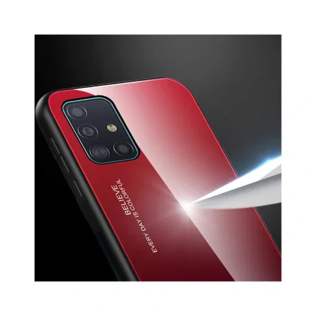 Husa Samsung Galaxy A51 4G Lemontti Gradient Glass Roz-Mov