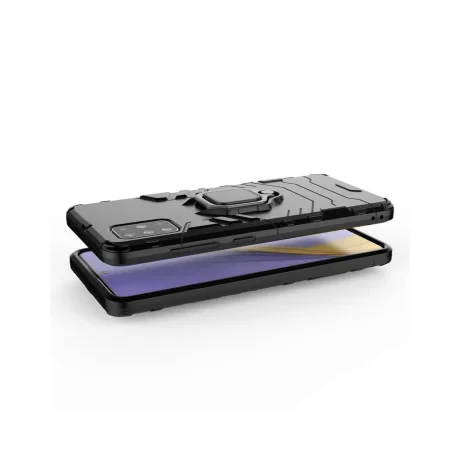 Husa Samsung Galaxy A51 4G Lemontti Ring Armor Kickstand Negru