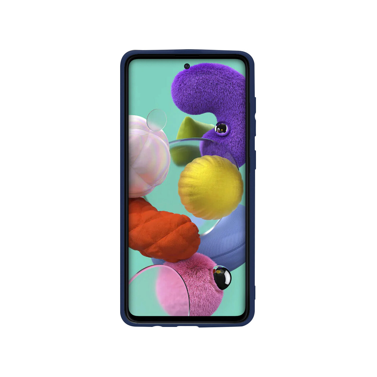 Husa Samsung Galaxy A51 4G Lemontti Silicon Silky Albastru Inchis thumb