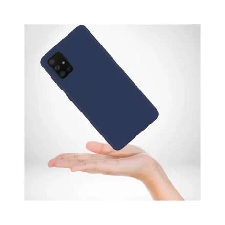 Husa Samsung Galaxy A51 4G Lemontti Silicon Silky Albastru Inchis