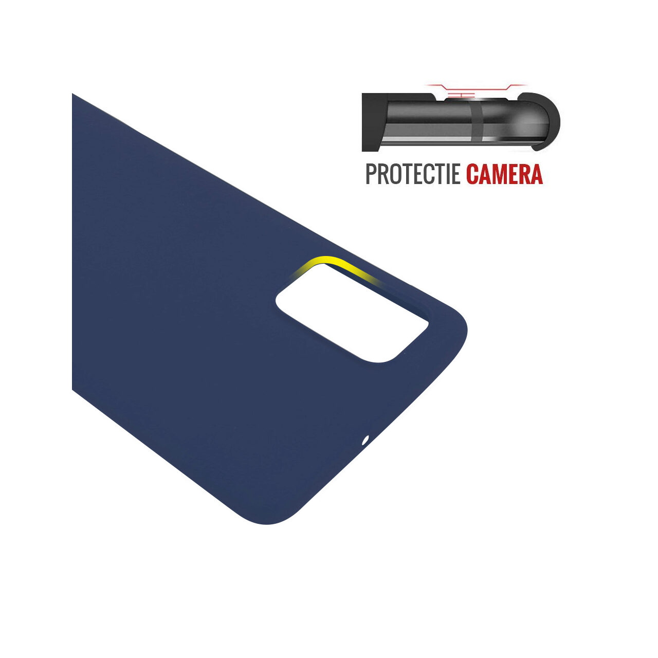 Husa Samsung Galaxy A51 4G Lemontti Silicon Silky Albastru Inchis thumb