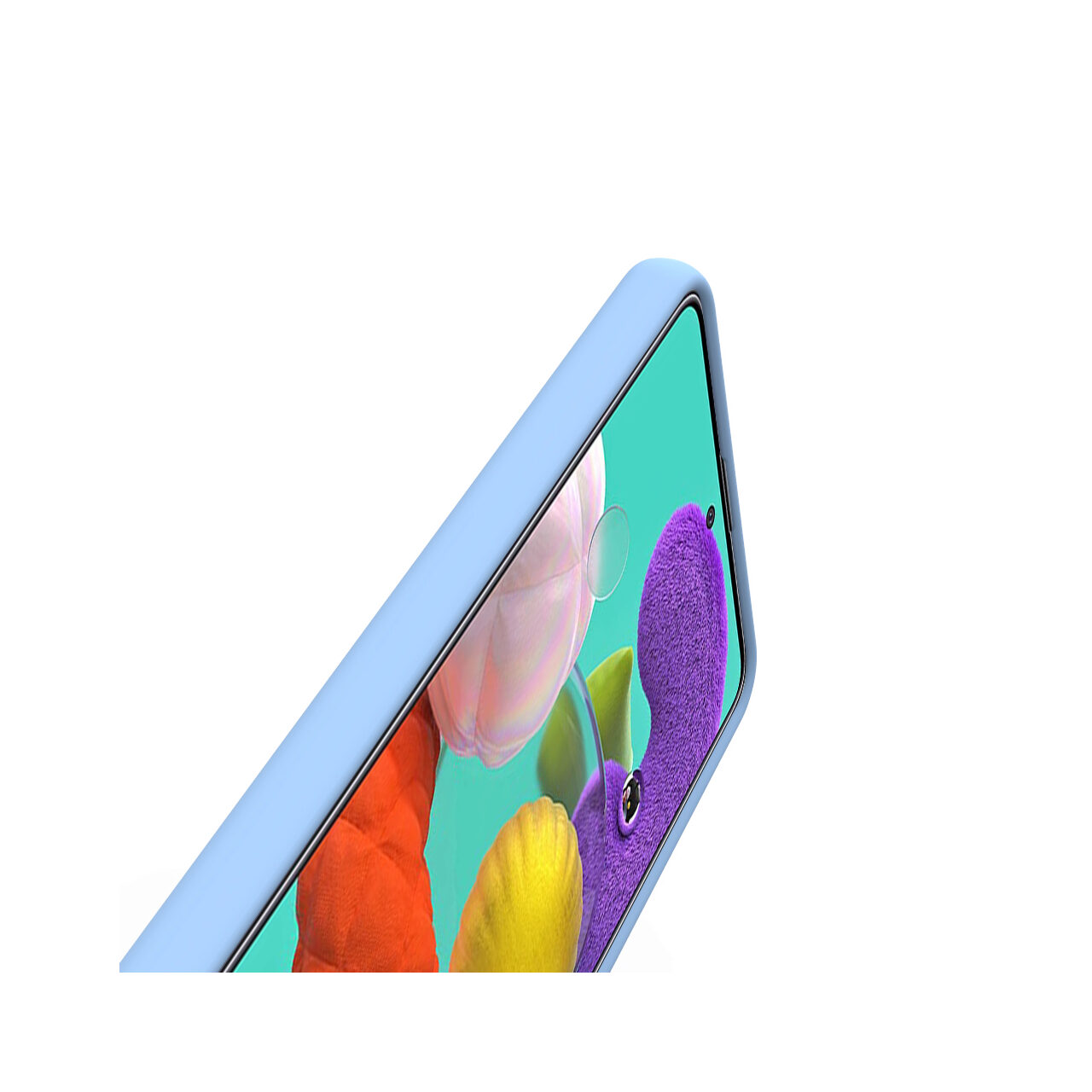 Husa Samsung Galaxy A51 4G Lemontti Silicon Soft Slim Light Blue thumb