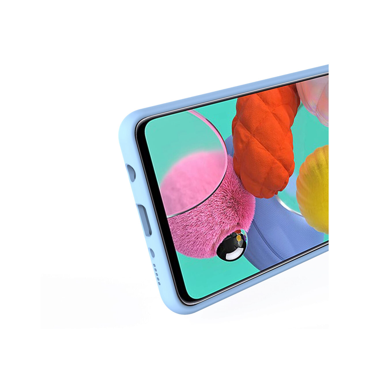 Husa Samsung Galaxy A51 4G Lemontti Silicon Soft Slim Light Blue thumb