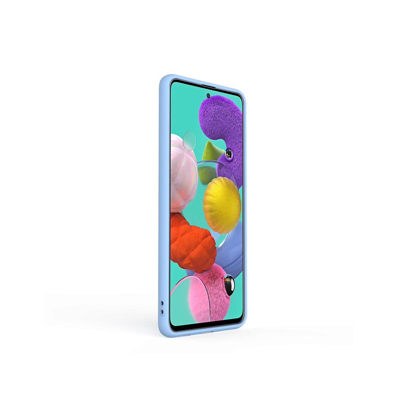 Husa Samsung Galaxy A51 4G Lemontti Silicon Soft Slim Light Blue thumb
