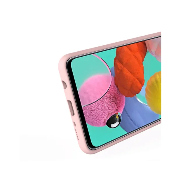Husa Samsung Galaxy A51 4G Lemontti Silicon Soft Slim Pink Sand