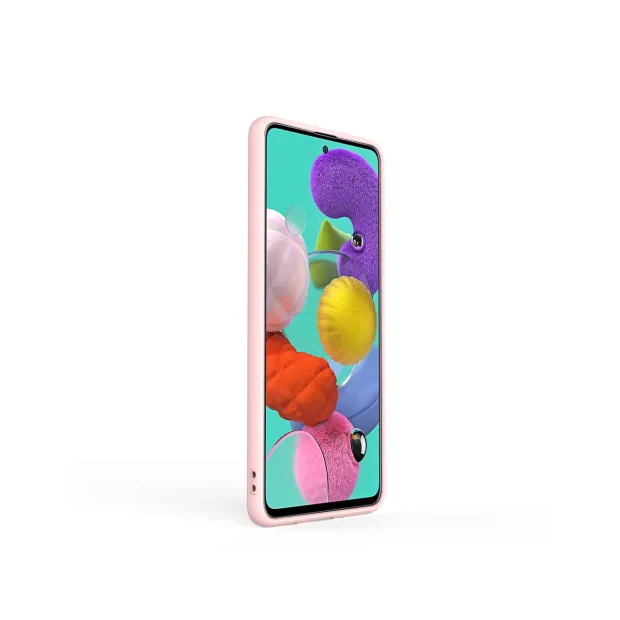 Husa Samsung Galaxy A51 4G Lemontti Silicon Soft Slim Pink Sand