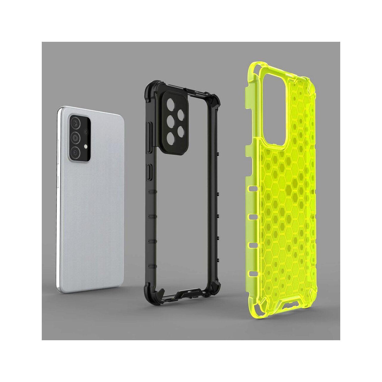 Husa Samsung Galaxy A52s 5G / A52 5G / A52 4G Lemontti Honeycomb Armor Negru thumb