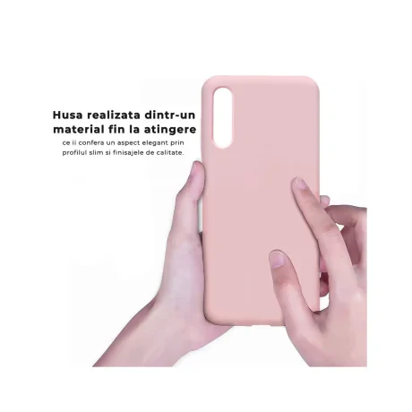 Husa Samsung Galaxy A70 Lemontti Liquid Silicon Pink Sand