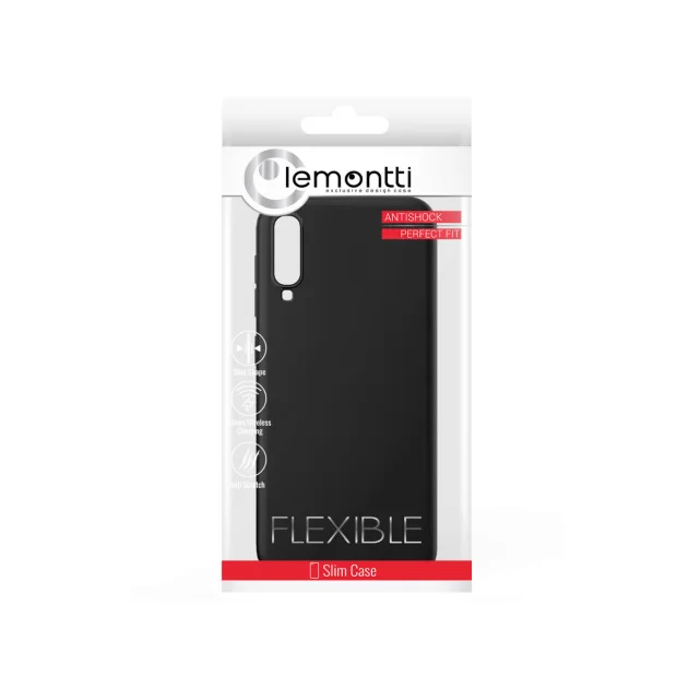 Husa Samsung Galaxy A70 Lemontti Silicon Soft Slim Black