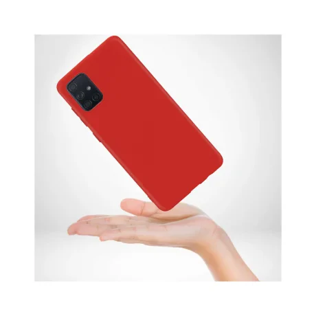 Husa Samsung Galaxy A71 Lemontti Silicon Silky Rosu
