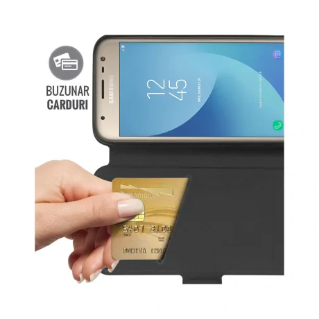 Husa Samsung Galaxy J3 (2017) Lemontti Book Elegant Negru