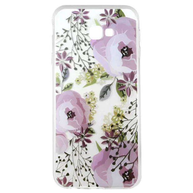 Husa Samsung Galaxy J4 Plus Lemontti Silicon Art Flowers