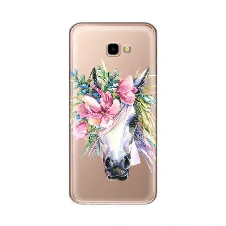 Husa Samsung Galaxy J4 Plus Lemontti Silicon Art Watercolor Unicorn