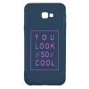 Husa Samsung Galaxy J4 Plus Lemontti Silicon Blue Silky Art You Look So Cool Magenta