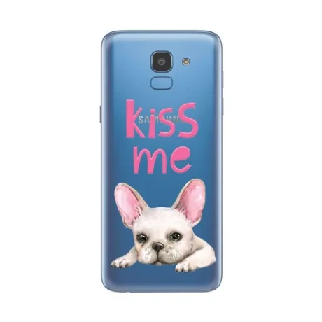 Husa Samsung Galaxy J6 (2018) Lemontti Silicon Art Pug Kiss