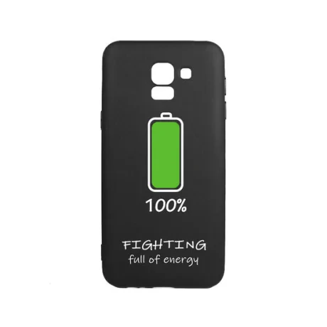Husa Samsung Galaxy J6 (2018) Lemontti Silicon Black Silky Art 100% Fighting
