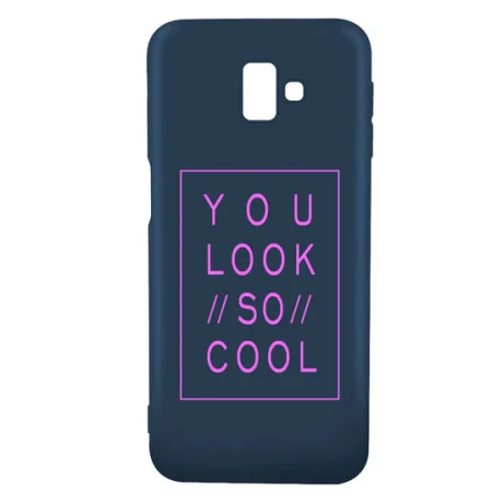 Husa Samsung Galaxy J6 Plus Lemontti Silicon Blue Silky Art You Look So Cool Magenta