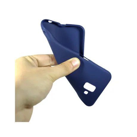 Husa Samsung Galaxy J6 Plus Lemontti Silicon Silky Albastru Inchis