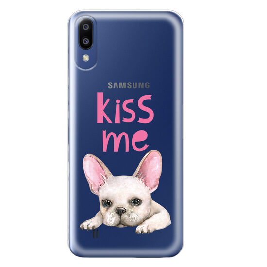 Husa Samsung Galaxy M10 Lemontti Silicon Art Pug Kiss thumb