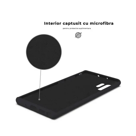 Husa Samsung Galaxy Note 10 Plus Lemontti Liquid Silicon Black