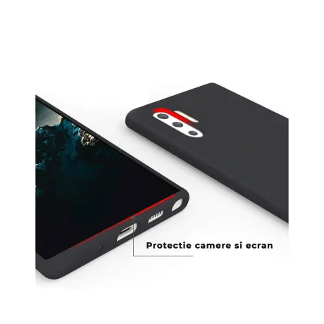 Husa Samsung Galaxy Note 10 Plus Lemontti Liquid Silicon Black