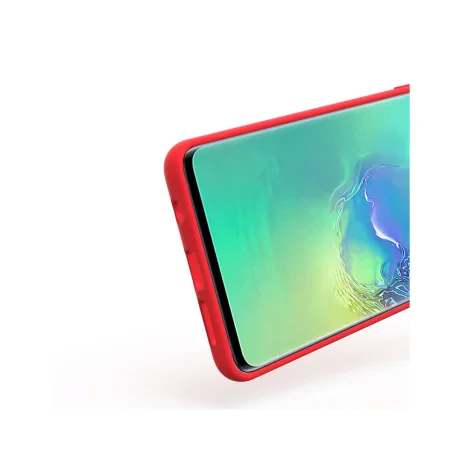 Husa Samsung Galaxy S10 Plus G975 Lemontti Liquid Silicon Red