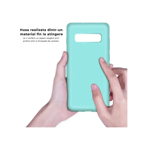 Husa Samsung Galaxy S10 Plus G975 Lemontti Liquid Silicon Tiffany Blue