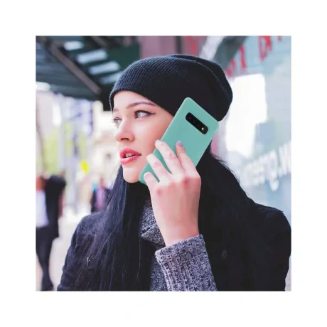 Husa Samsung Galaxy S10 Plus G975 Lemontti Liquid Silicon Tiffany Blue