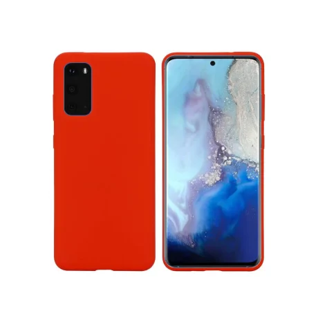 Husa Samsung Galaxy S20 Plus Lemontti Silicon Silky Rosu