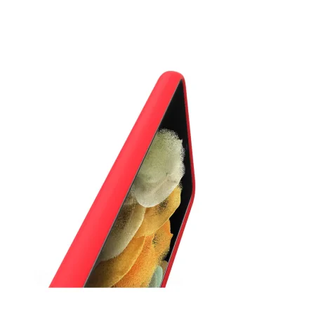 Husa Samsung Galaxy S21 Ultra Lemontti Liquid Silicon Red