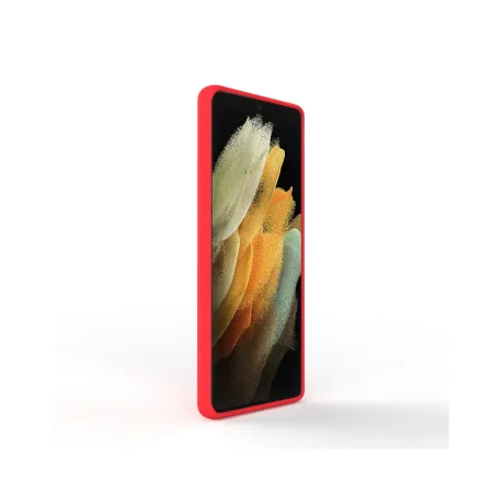 Husa Samsung Galaxy S21 Ultra Lemontti Liquid Silicon Red