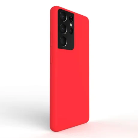 Husa Samsung Galaxy S21 Ultra Lemontti Liquid Silicon Red