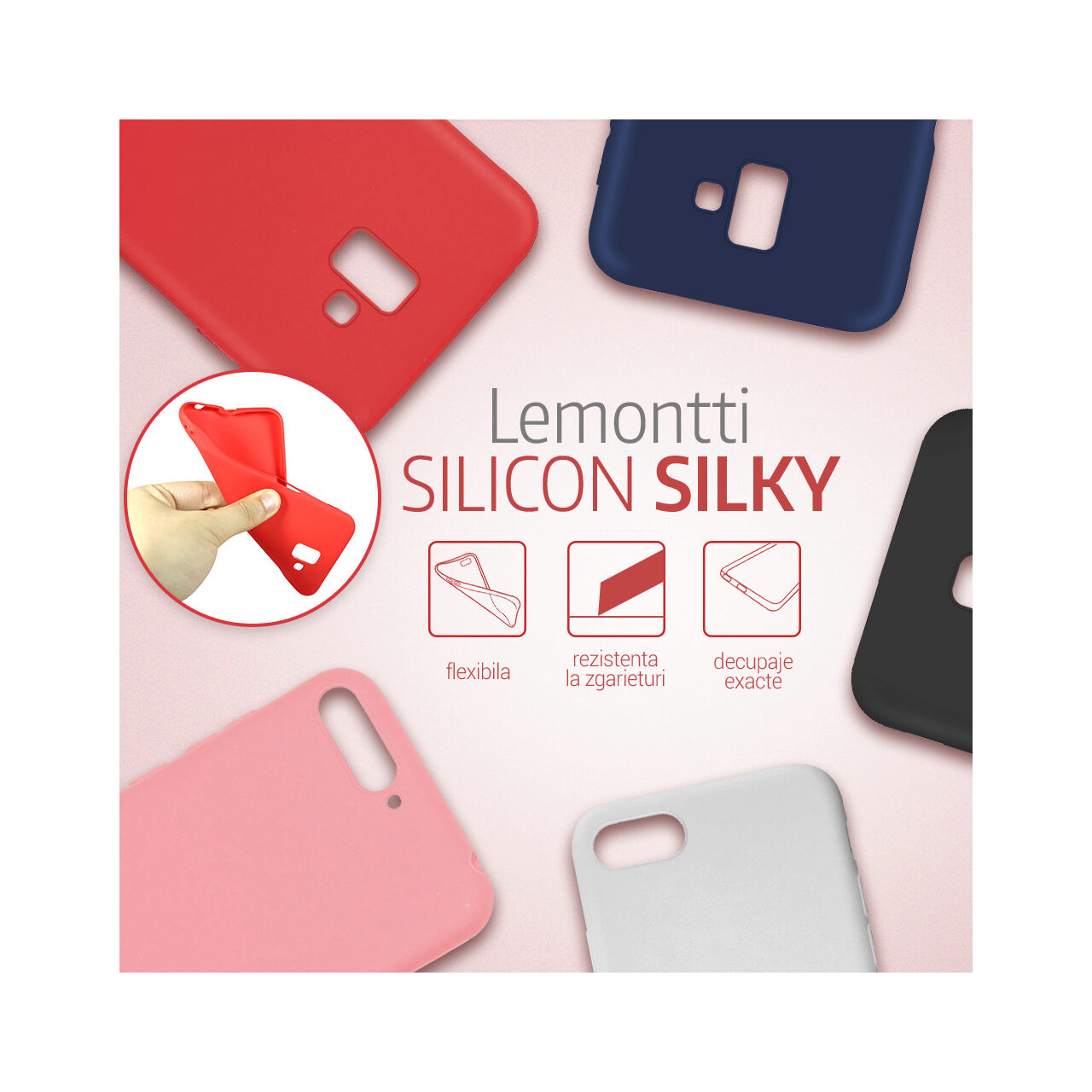 Husa Samsung Galaxy S8 G950 Lemontti Silicon Silky Alb thumb