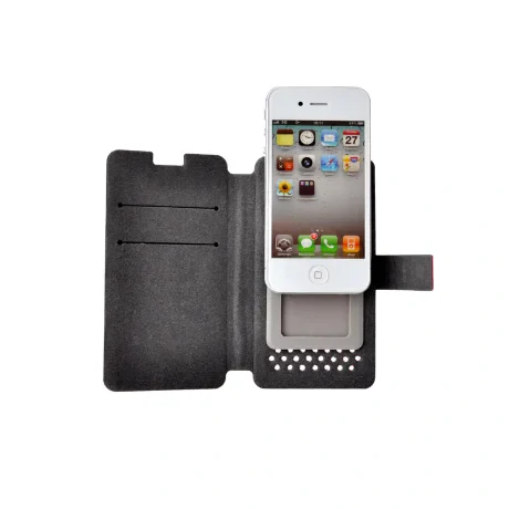 Husa Size L Lemontti Book Universal Negru (cu adeziv si slide)