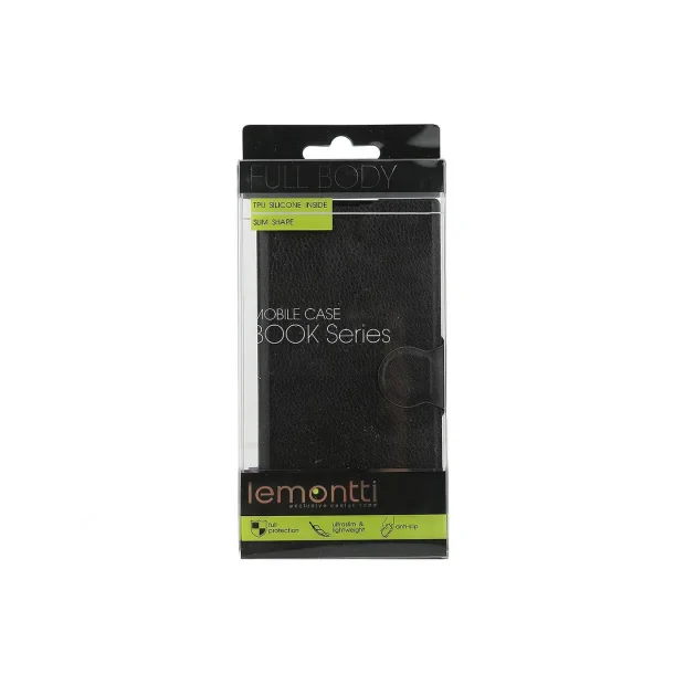 Husa Sony Xperia XZ1 Compact Lemontti Book Jelly Negru