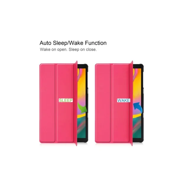 Husa Tableta Samsung Galaxy Tab A 2019 10.1 inch Lemontti Custer Texture Leather Case Rose Red