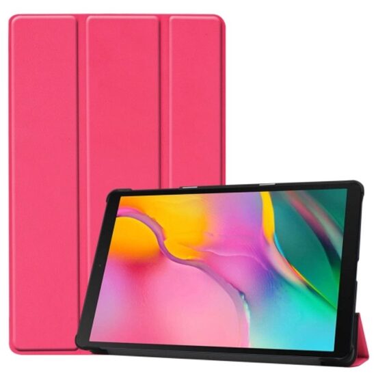 Husa Tableta Samsung Galaxy Tab A 2019 10.1 inch Lemontti Custer Texture Leather Case Rose Red thumb