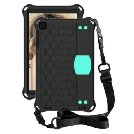 Husa Tableta Samsung Galaxy Tab A 2019 10.1 inch Lemontti Honeycomb Black + Aqua