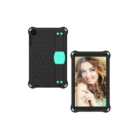 Husa Tableta Samsung Galaxy Tab A 2019 10.1 inch Lemontti Honeycomb Black + Aqua