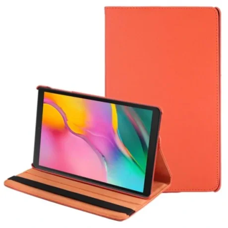 Husa Tableta Samsung Galaxy Tab A 2019 10.1 inch Lemontti Litchi Flip Leather Case Orange
