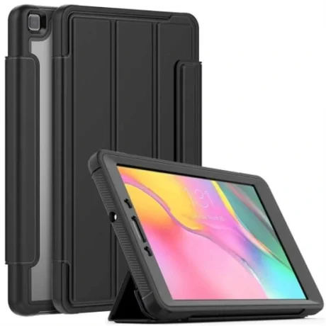 Husa Tableta Samsung Galaxy Tab A 2019 8 inch Lemontti Flip Smart Leather Case Black