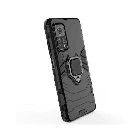 Husa Xiaomi Mi 10T Pro / Mi 10T Lemontti Ring Armor Kickstand Negru
