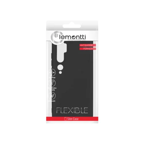 Husa Xiaomi Mi Note 10 Lemontti Silicon Silky Negru