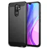 Husa Xiaomi Redmi 9 Lemontti Carbon Case Flexible Negru
