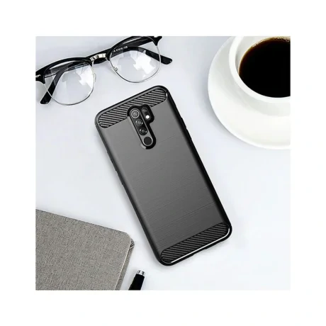 Husa Xiaomi Redmi 9 Lemontti Carbon Case Flexible Negru